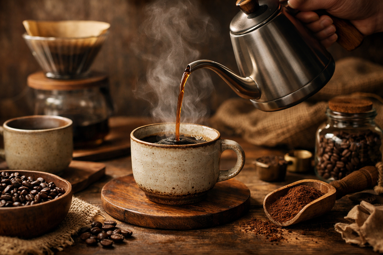 Preparación de café mediante un método de filtrado